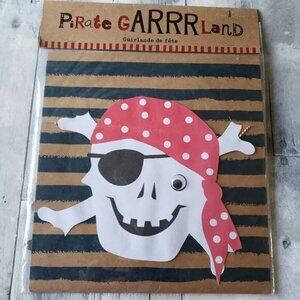 NWT - Meri Meri Ahoy There Pirate Garland 8-foot 10 Pennants